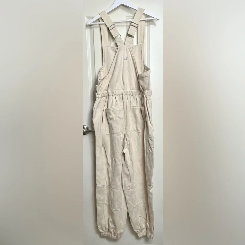 Daily Practice by Anthropologie Drawstring Overalls in Ivory NWT
